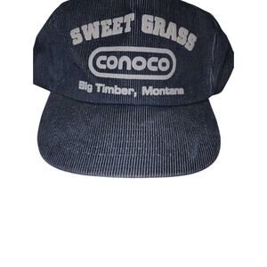 V50-Vintage Late '80s Early '90s Conoco Gas Station Made In USA Snapback